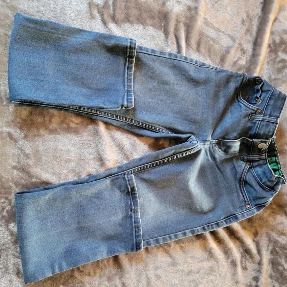 Levi's 511 Slim Fit Jeans Kids Size 8 Regular Blue Denim Good Distressed Knee905